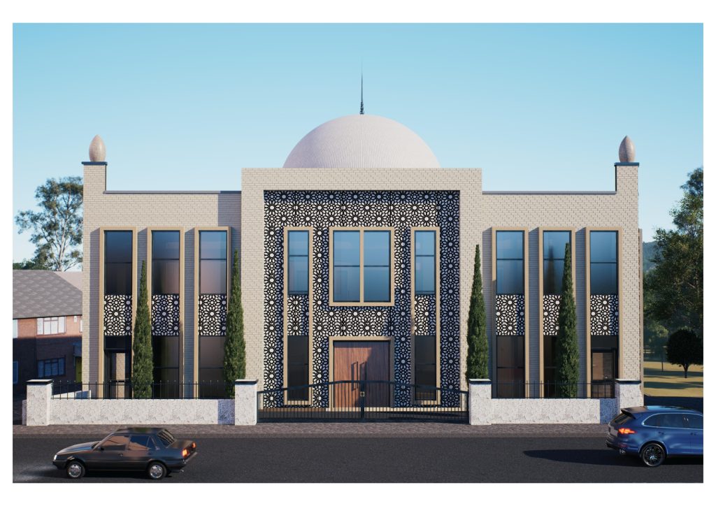 Proposed new JMN Halifax mosque design for the West Yorkshire rebuild project