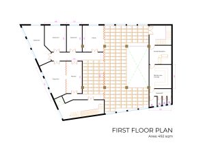 First floor plan design for the JMN Halifax Phase 1 mosque rebuild project