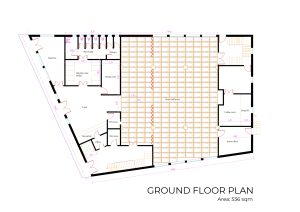 Ground floor plan layout for the new JMN Halifax mosque and community centre