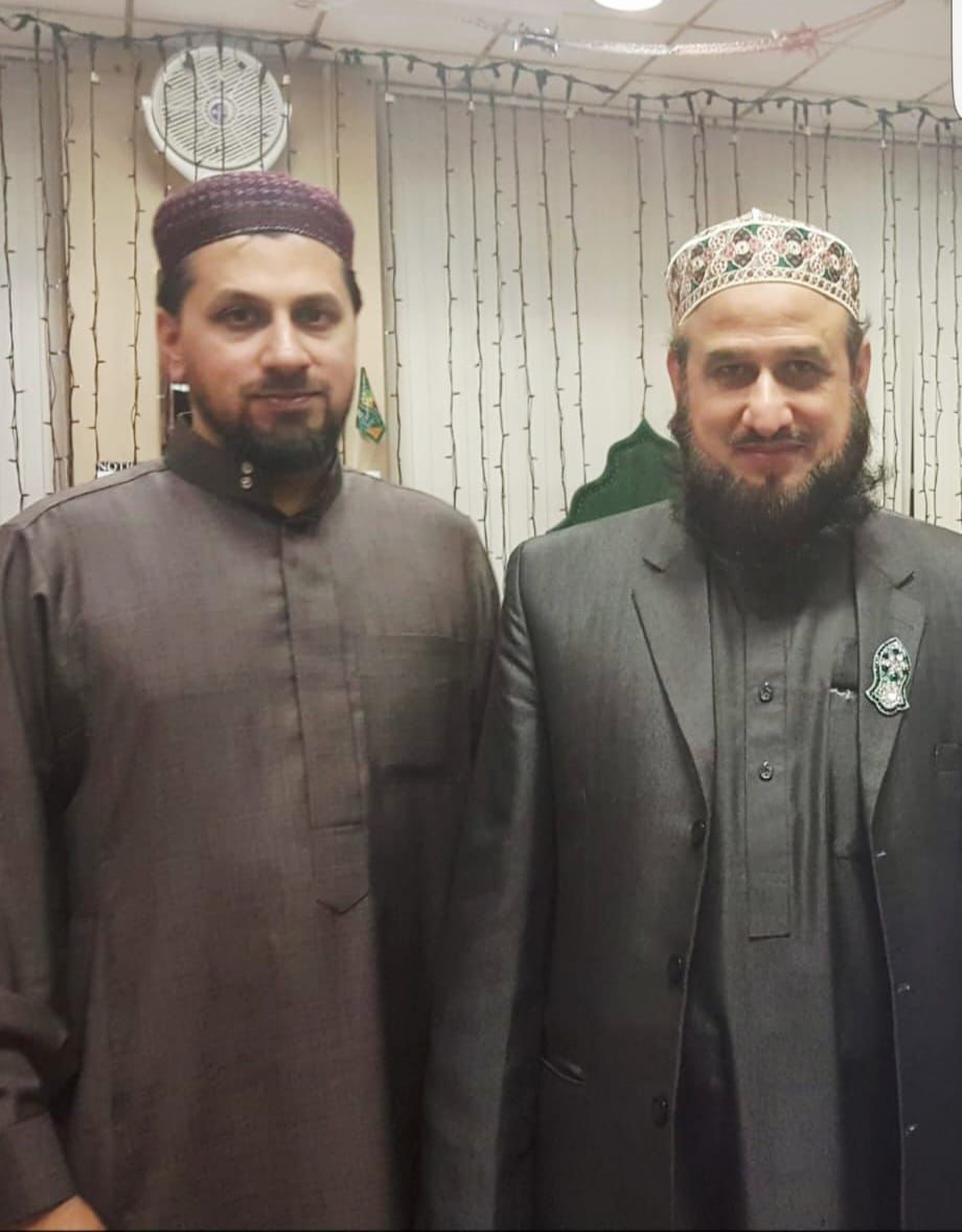 Hafiz Amjid Mahmood Noorani with Qibla Qari Sahib at Jami Masjid Noorani Halifax